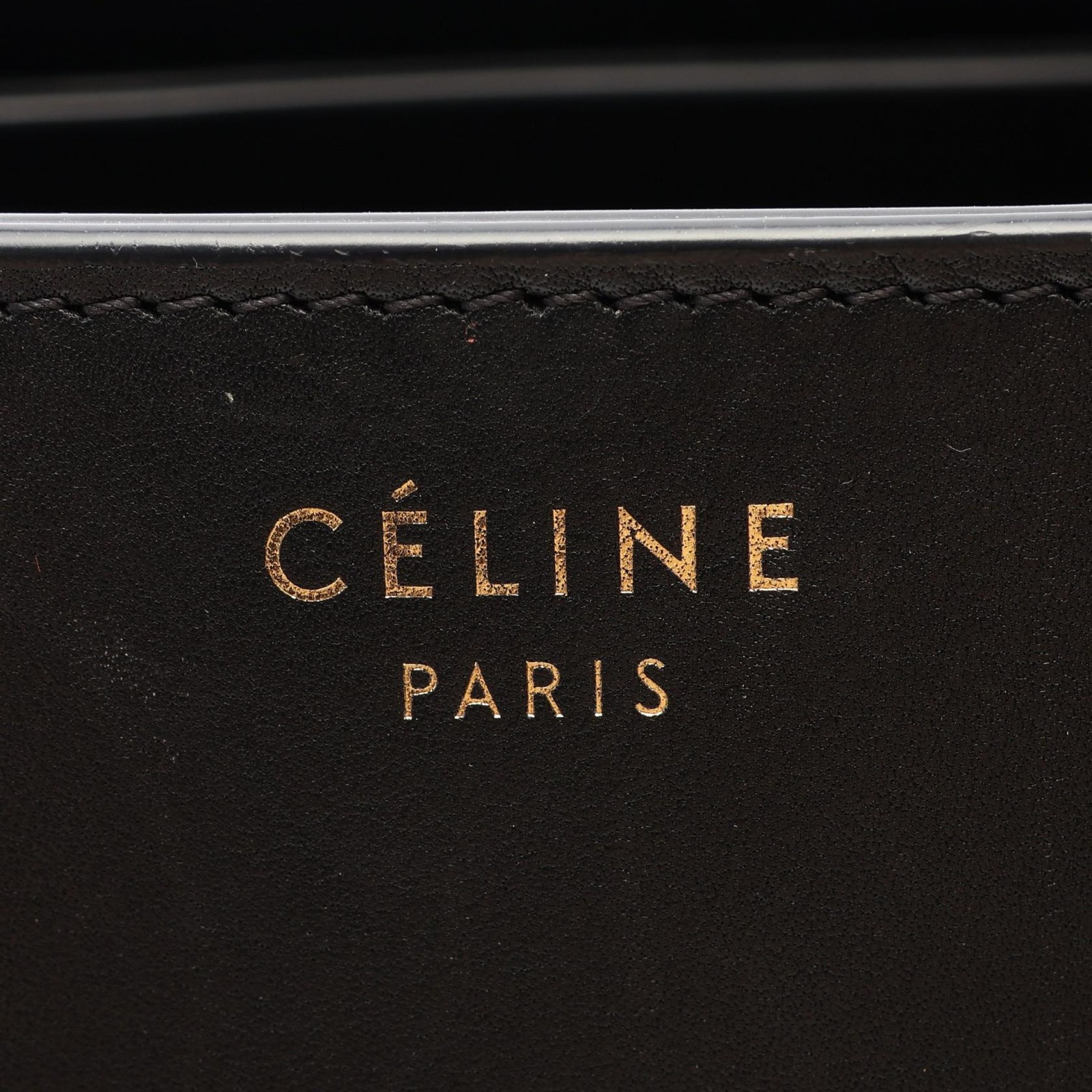 CELINE Luggage mini shopper Handbag leather Black Blue Brown Used Women