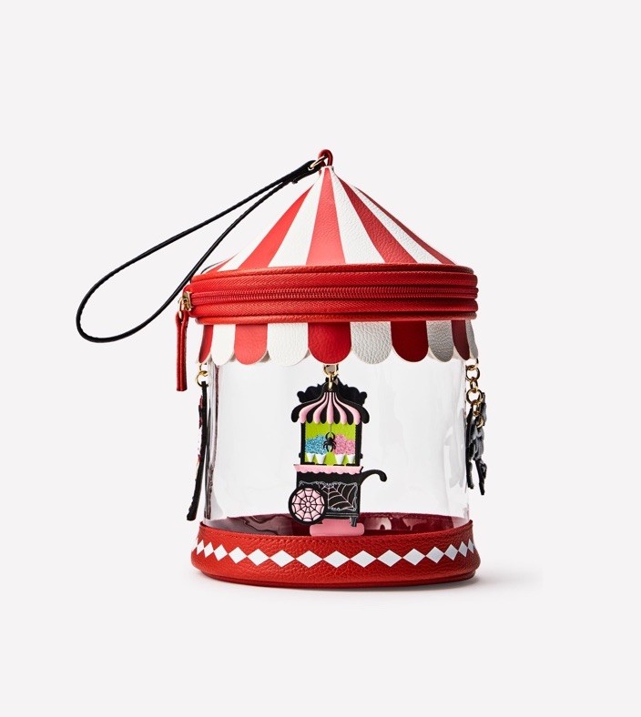 NWT Bath and Body Works 2026 Halloween Carousel Wristlet Clear Purse Zip Bag