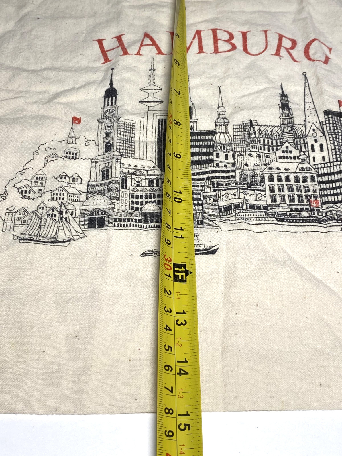 Hamburg Germany Skyline Cotton Canvas Tote Bag – Travel Souvenir Reusable