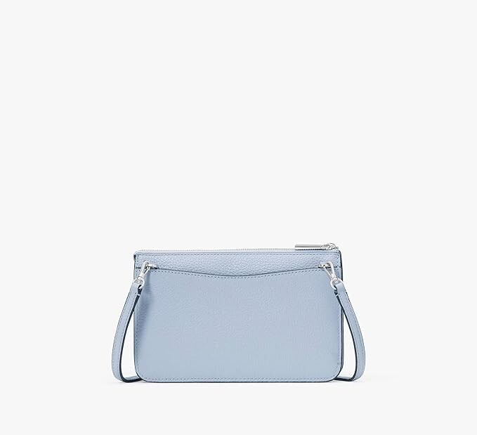 Kate Spade Leila Small Flap Crossbody Pebbled Leather – Muted Blue