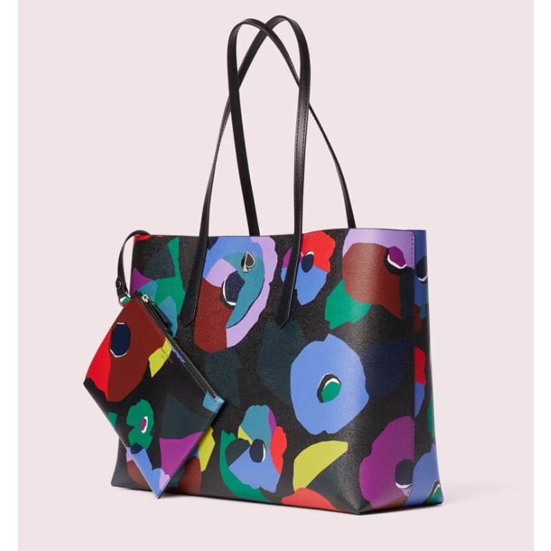 KATE SPADE Molly Tote Floral Collage Mod Print Matching Pouch $420