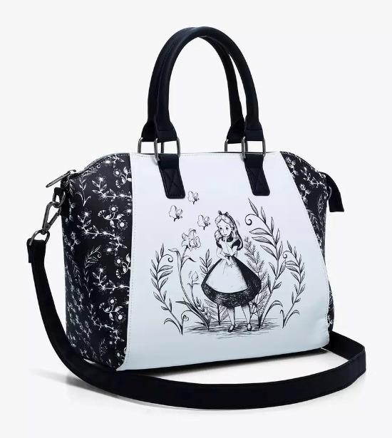 Disney Alice In Wonderland Black & White Mini Backpack & Wallet & Satchel Set