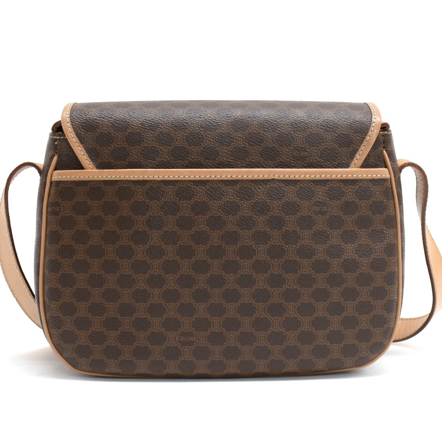 CELINE Macadam Triomphe Blason Crossbody Shoulder Bag PVC Purse b29 T10G
