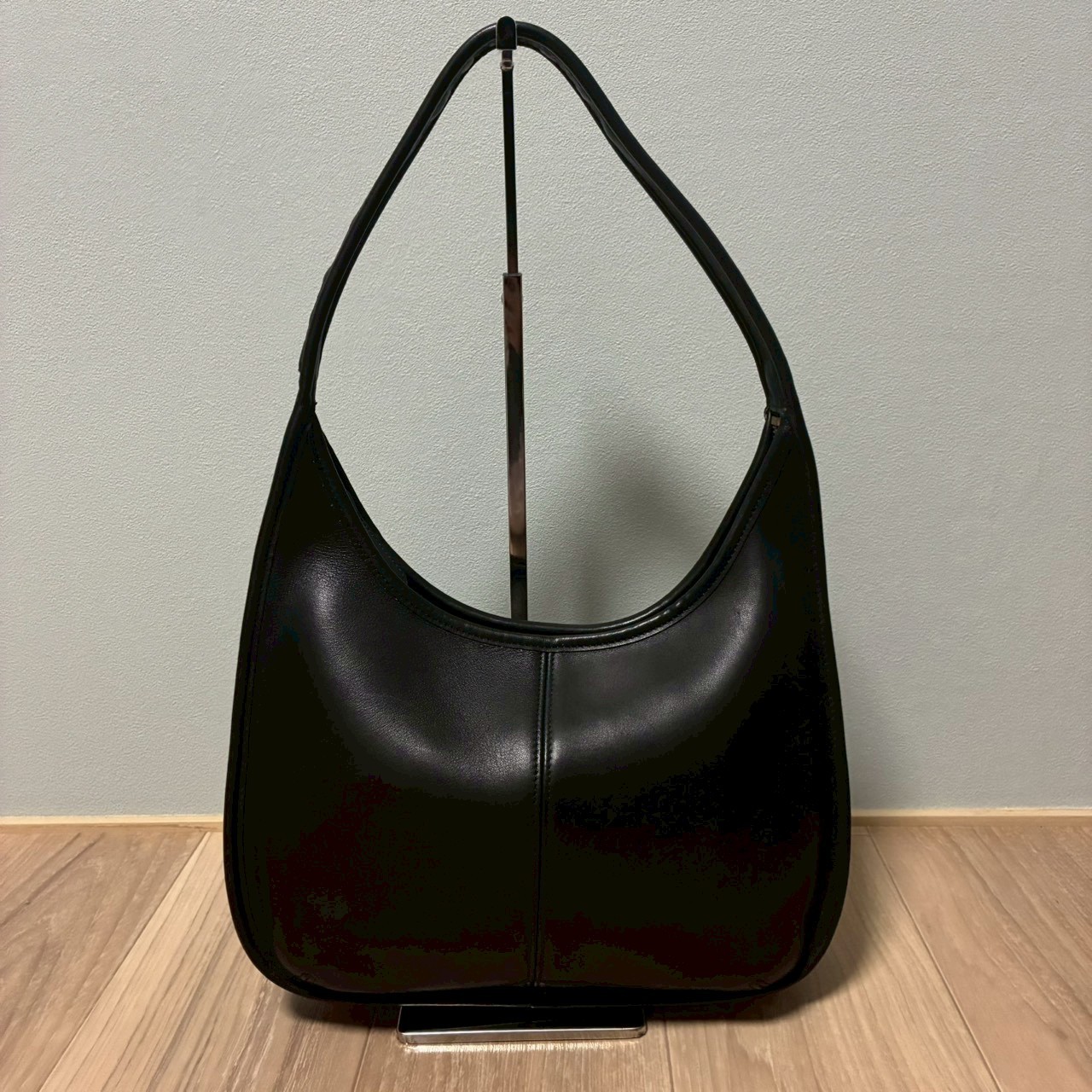Y2K COACH 9025 Ergo Leather One Shoulder Bag Black Vintage with Dust Bag