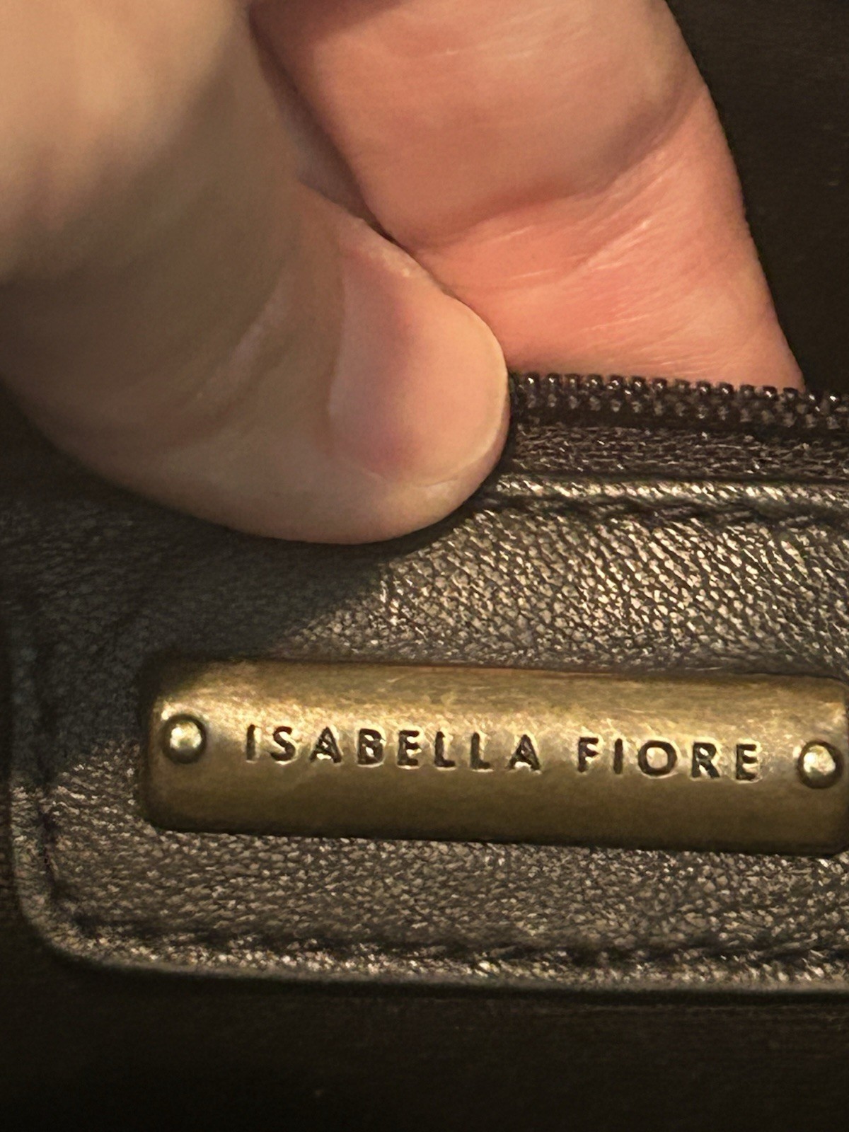 Isabella Fiore Black Leather Studded Shoulder Bag