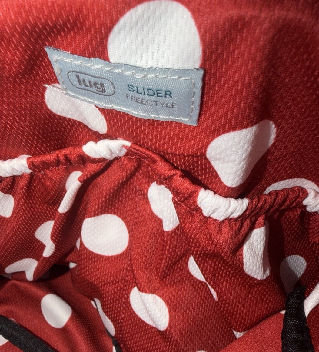 EUC Lug Freestyle Slider Organizer Bag Red & White Polka Dot – No shoulder strap
