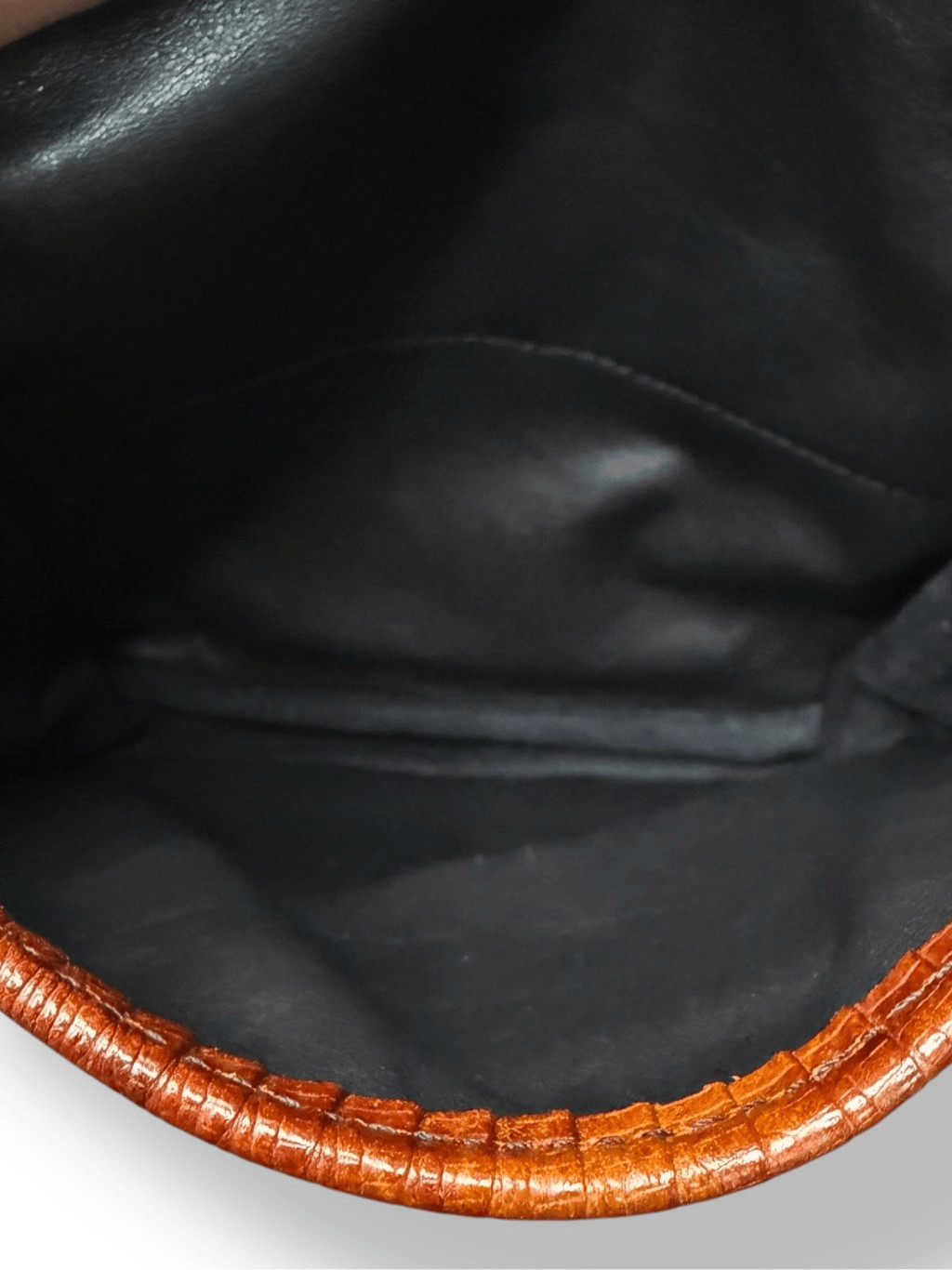 Roche Ventura Leather Shoulder Bag Black & Brown Nappa Leather Purse