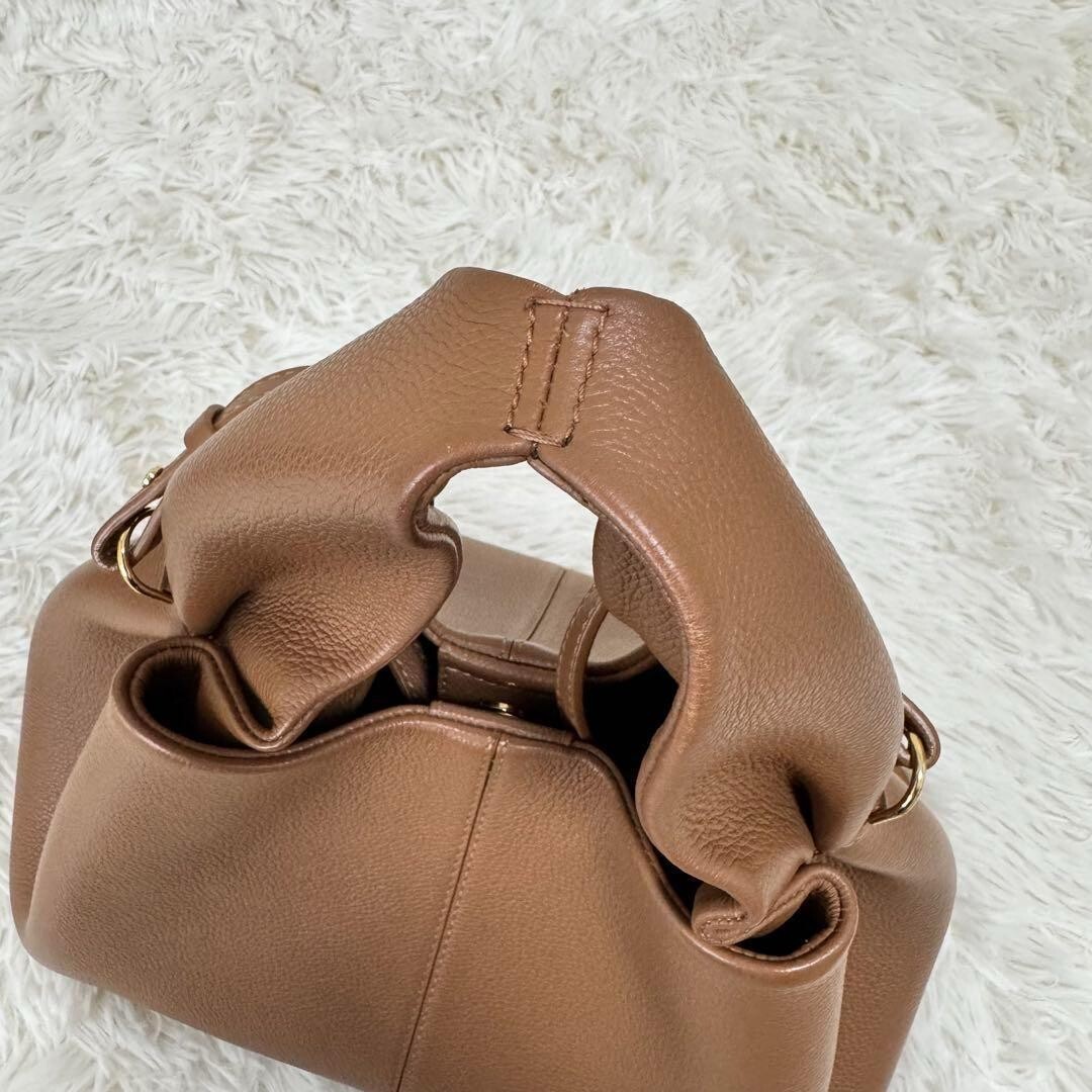 POLENE Numero Neuf Shoulder Bag 2Way Handbag Brown Brand reuse store purchases