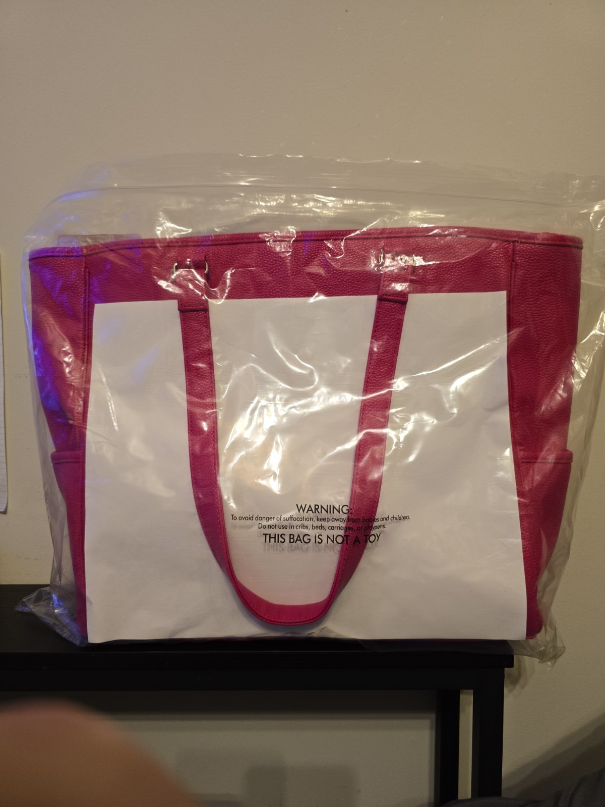 Thirty One faux leather Pebble Cindy Tote directors limited edition Pink