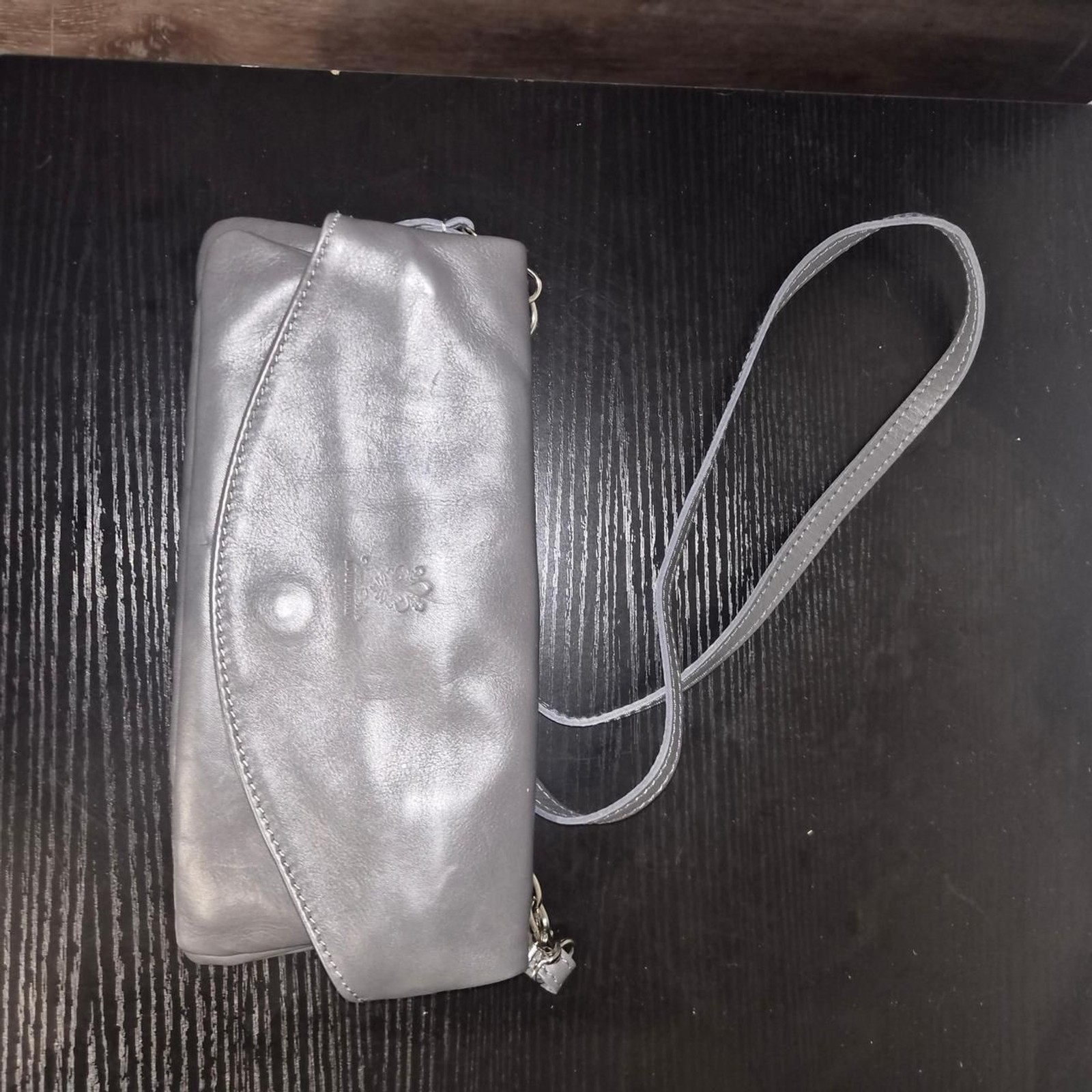 Vera-pelle Women’s Grey and Silver Bag