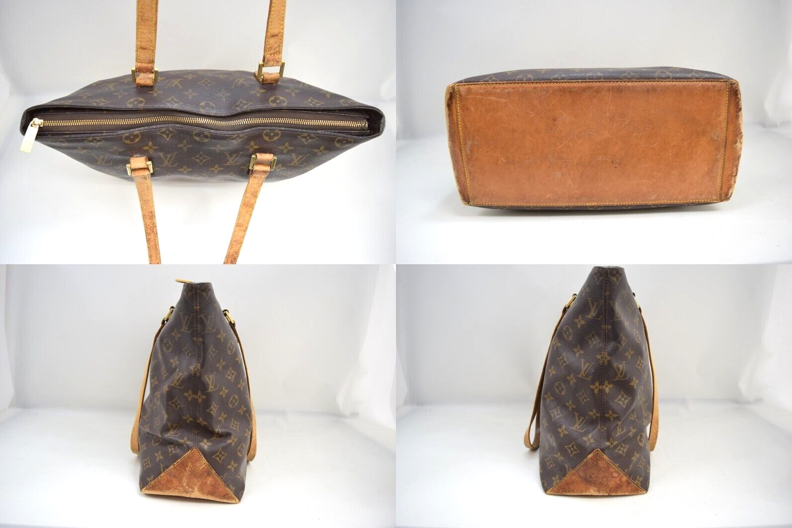 Auth Louis Vuitton Cabas Mezzo Tote Bag Monogram Canvas M51151 LV 51101