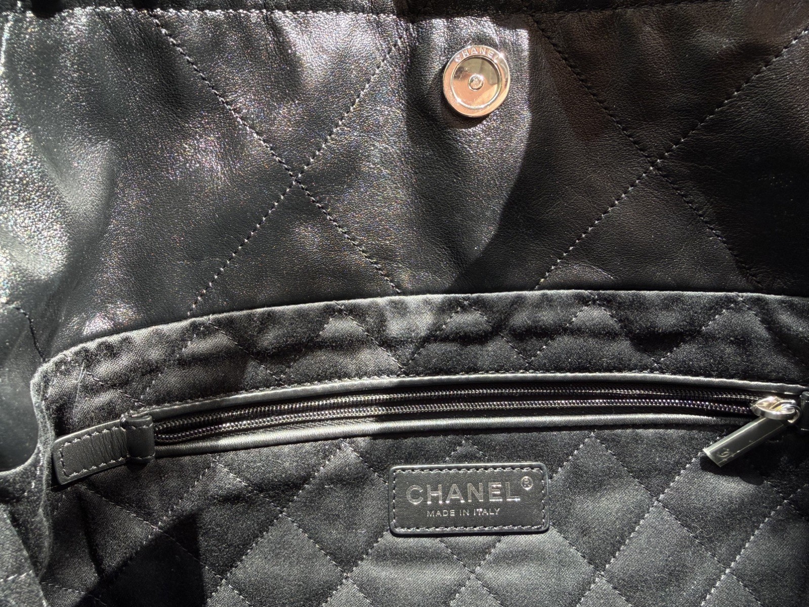 CHANEL 22 HOBO BAG SMALL w/ SILVER HARDWARE