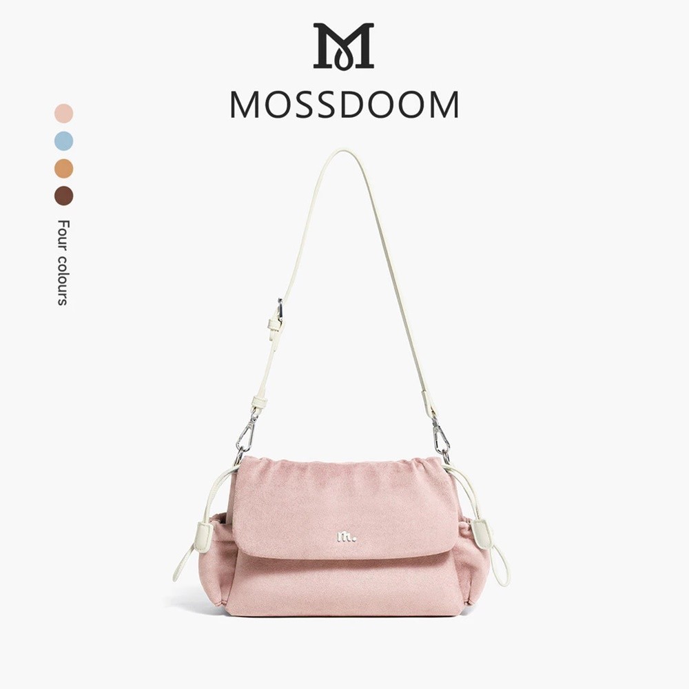 MOSSDOOM Solva Bag PU leather Shoulder Women Simple Korean Fashion Pink