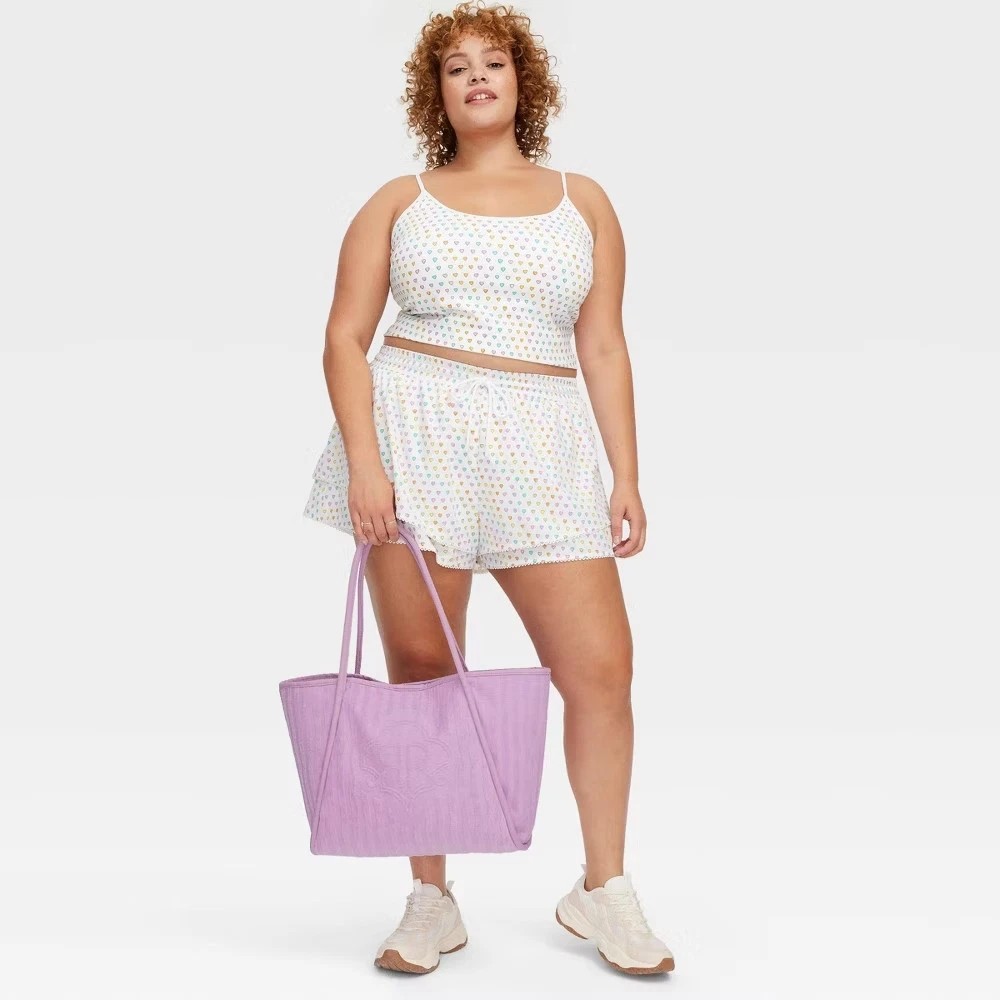 Striped Large Terry Beach Tote Bag Lavender – Roller Rabbit New