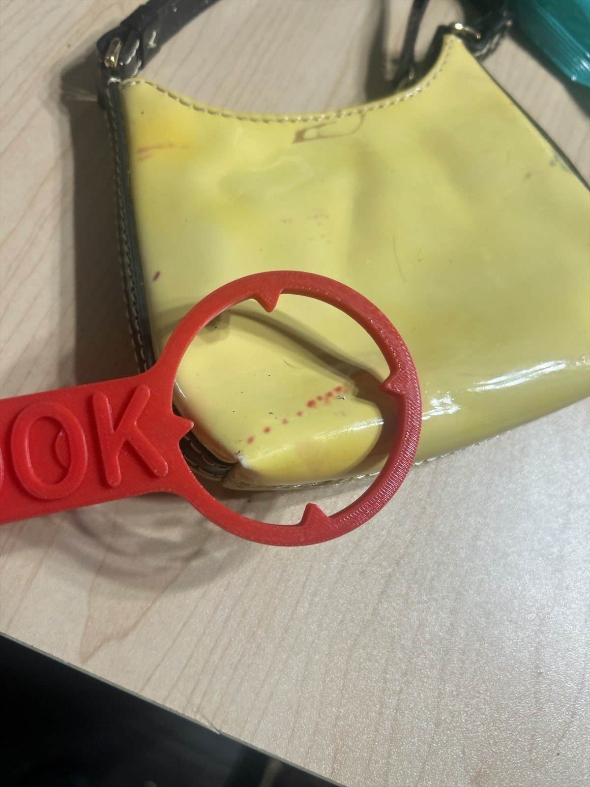 Dooney & Bourke Bitsy Zip Buckle Strap Logo Satchel Shoulder Bag Yellow
