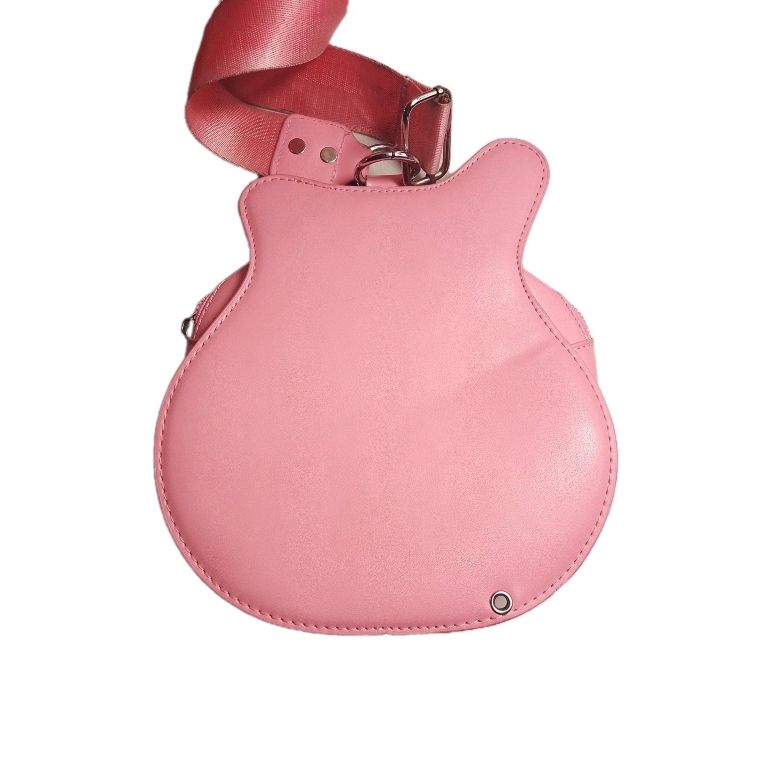 Women’s Pink Guitar Shaped Shoulder Bag Casual Female Great For A Concert Night