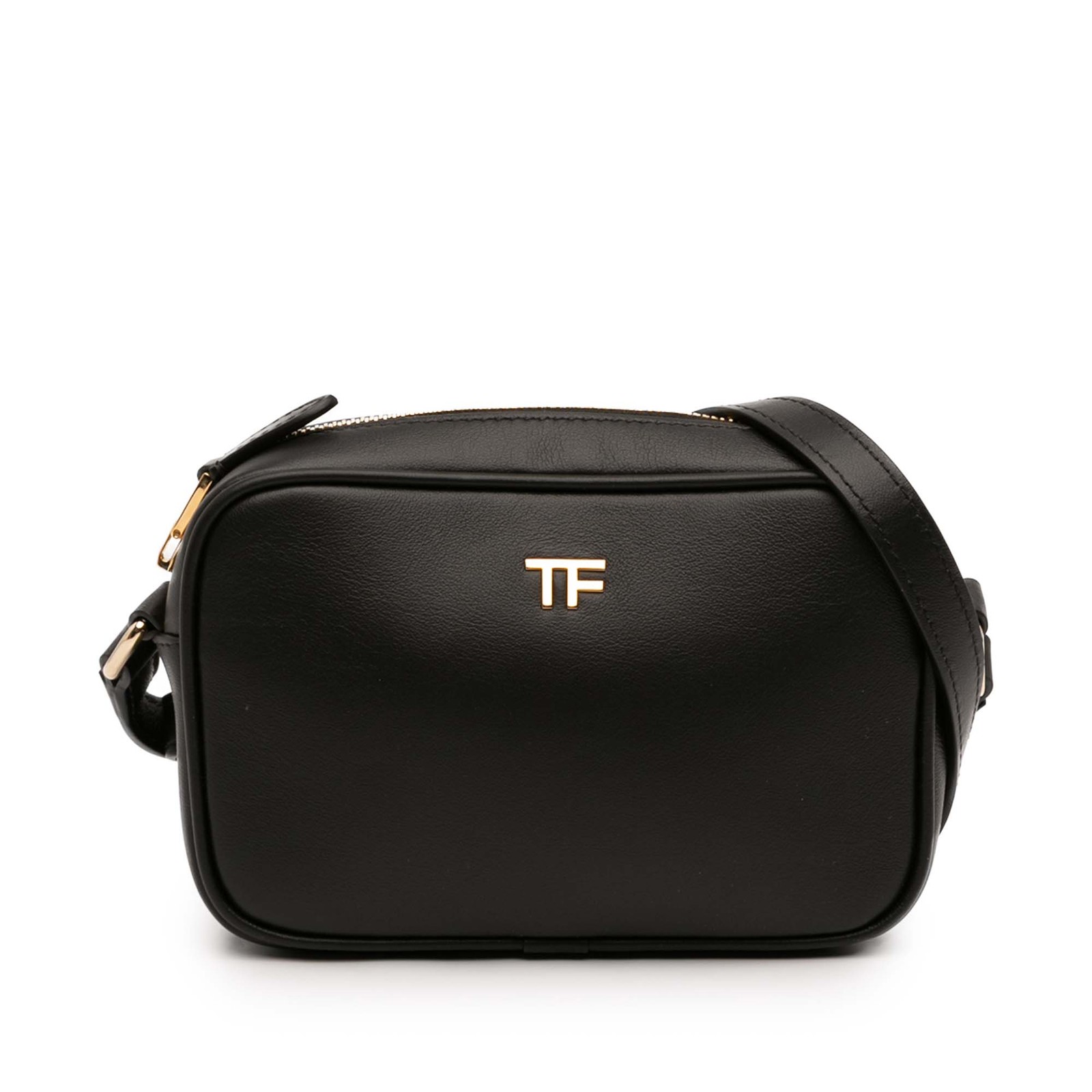 Tom Ford Leather TF Camera Bag Pre-Loved Black