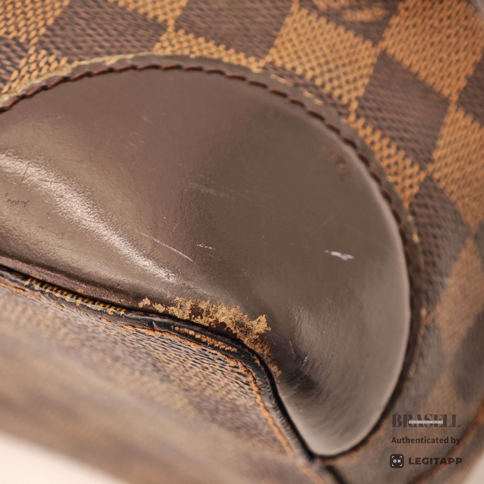 LOUIS VUITTON Damier Ebene Hampstead MM N51204 Tote Bag Brown【ImportFeeFREE】