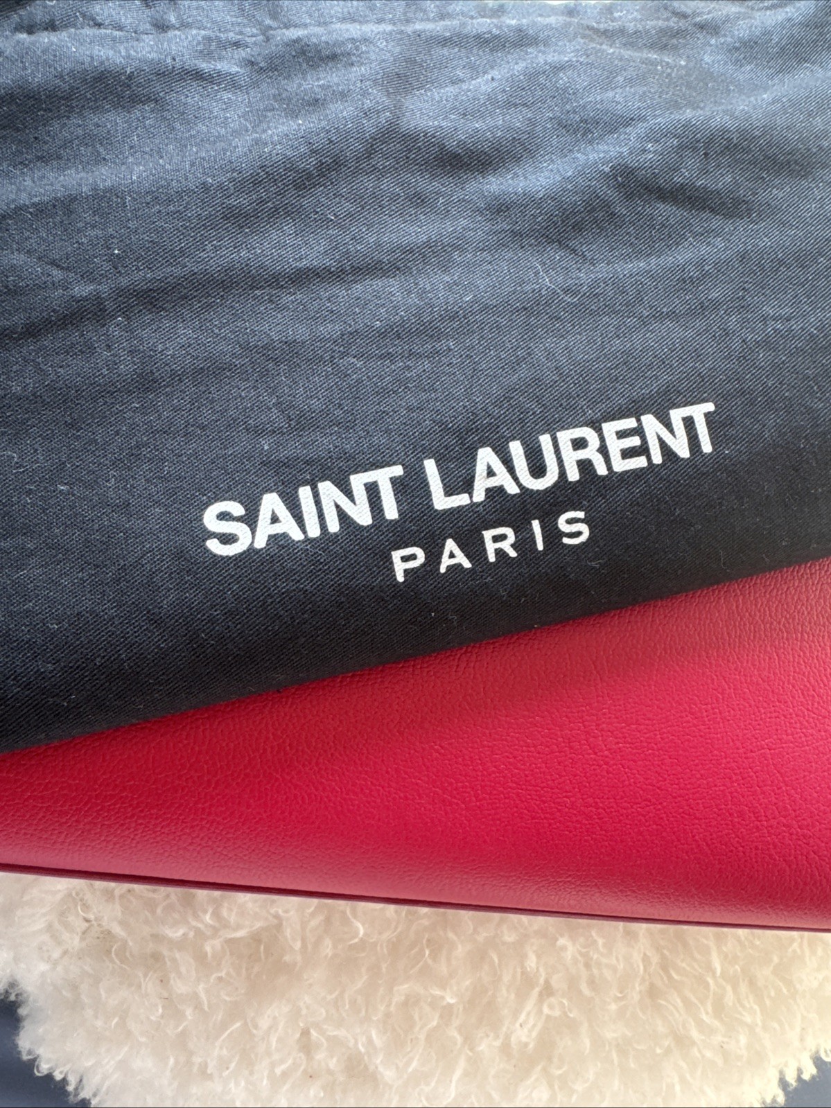 AUTH YVES SAINT LAURENT BELLE DE JOUR ENVELOPELARGE CLUTCH PINK YSL