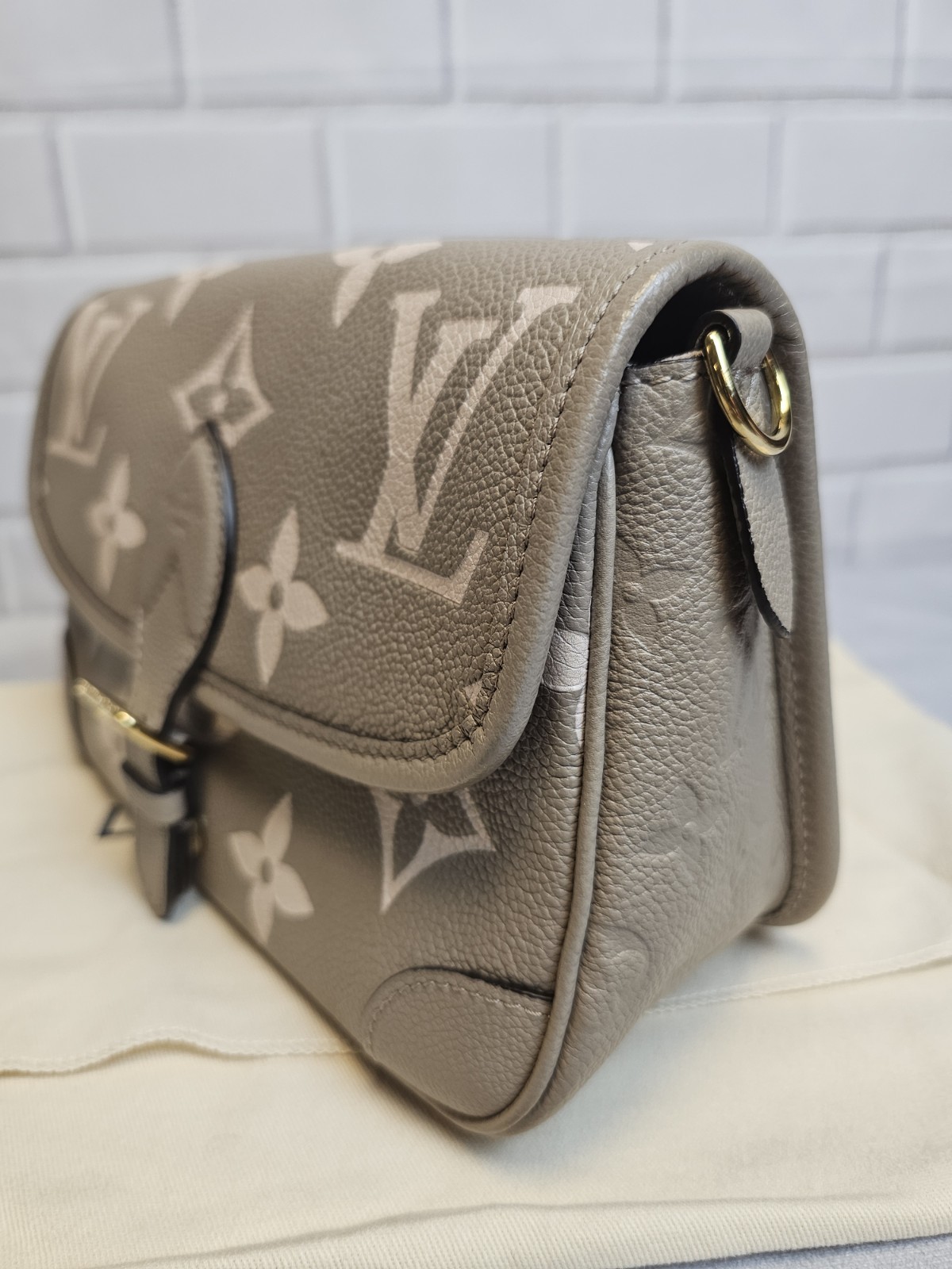 Louis Vuitton Monogram Empreinte Bicolor Turtledove Diane Set