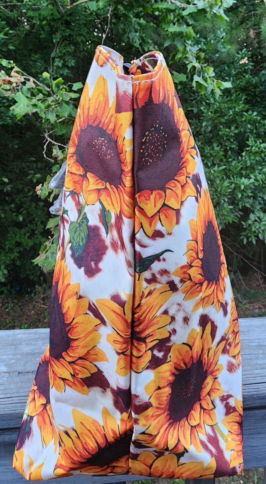 NGIL Large Cow Sunflower Canvas Tote-Monogram Available