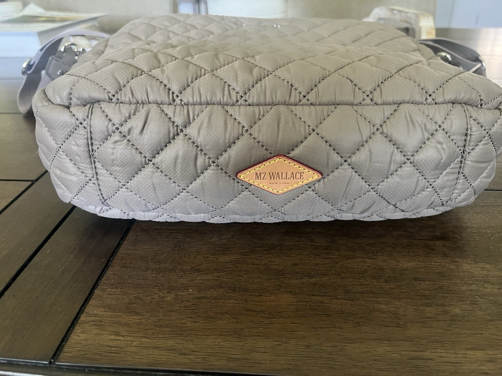 MZ Wallace Crosby Hobo in Morning Dove w/ silver hardware all 3 straps included