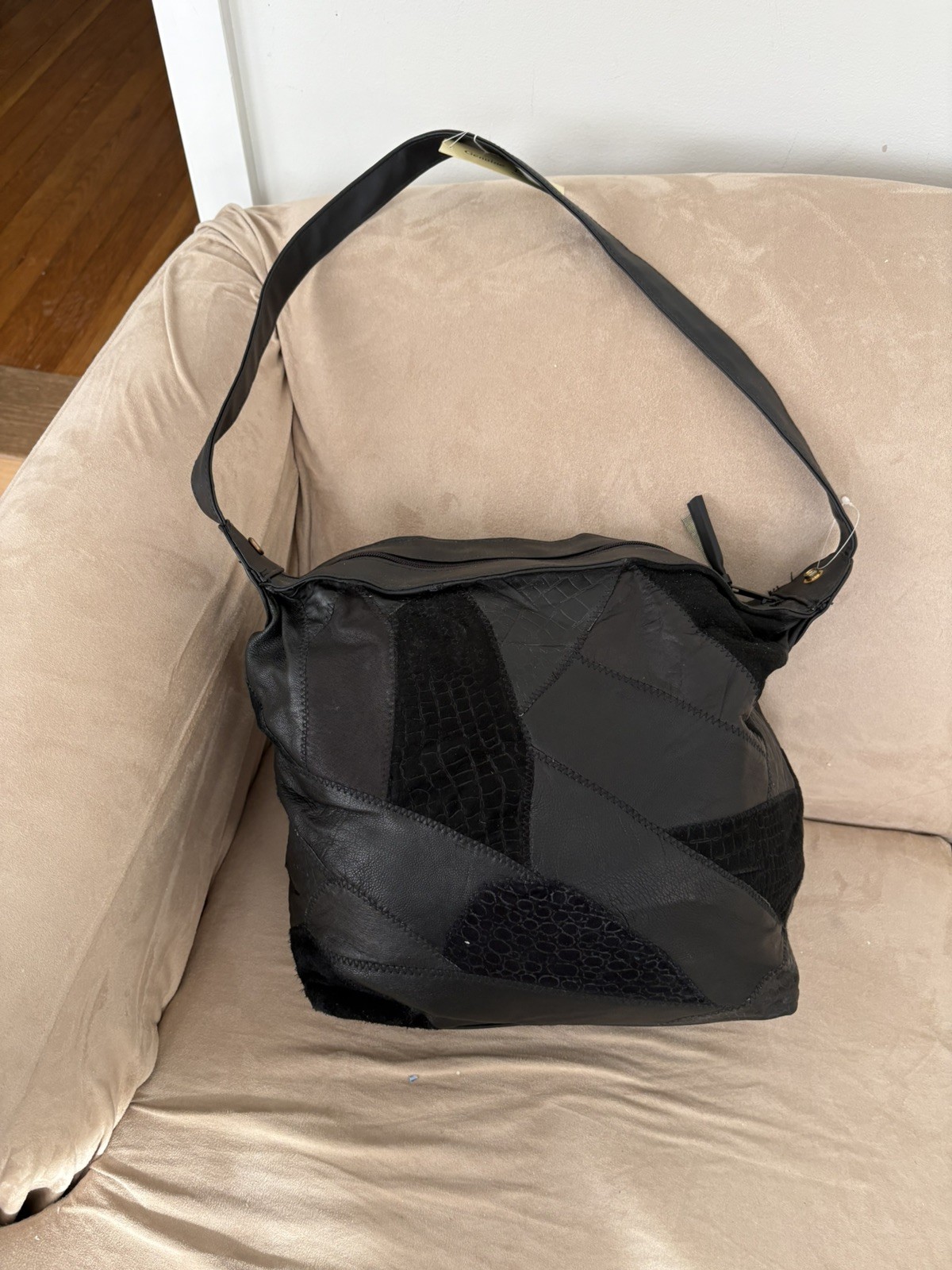 Women’s Soft Leather Handbag Genuine Leather With Man Made Trim