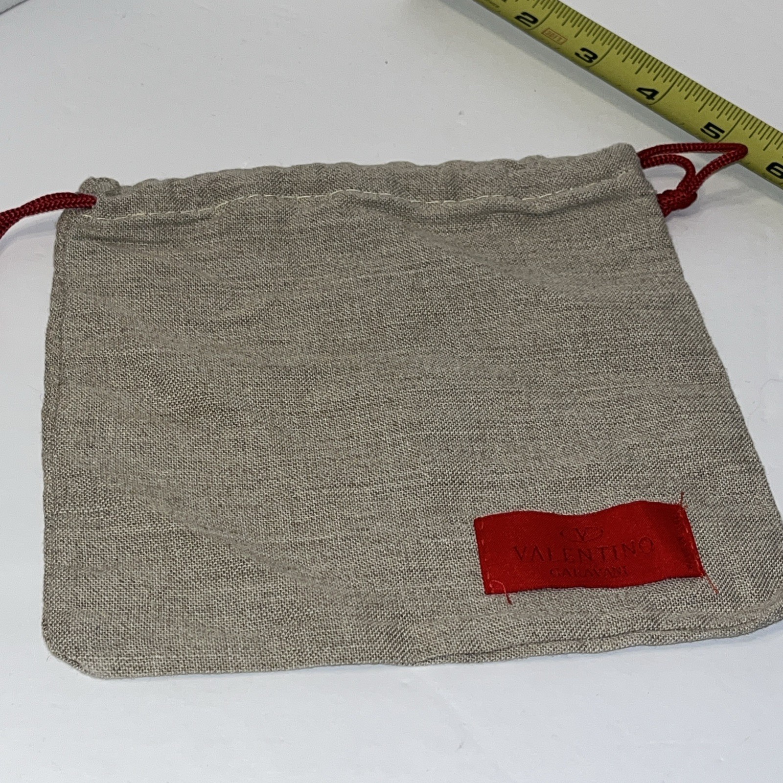 Valentino Garavani Linen Drawstring Storage Dust Bag 7” X7.75”