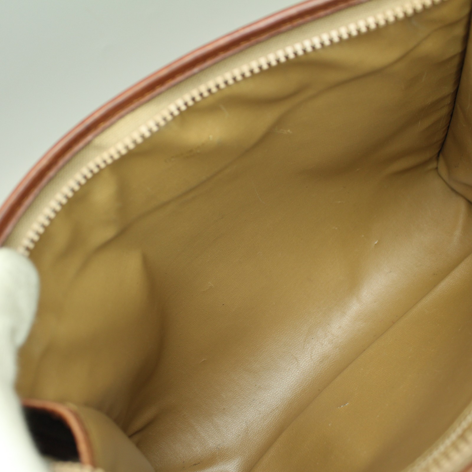 Celine Vintage Macadam Cosmetic Pouch Beige/Brown