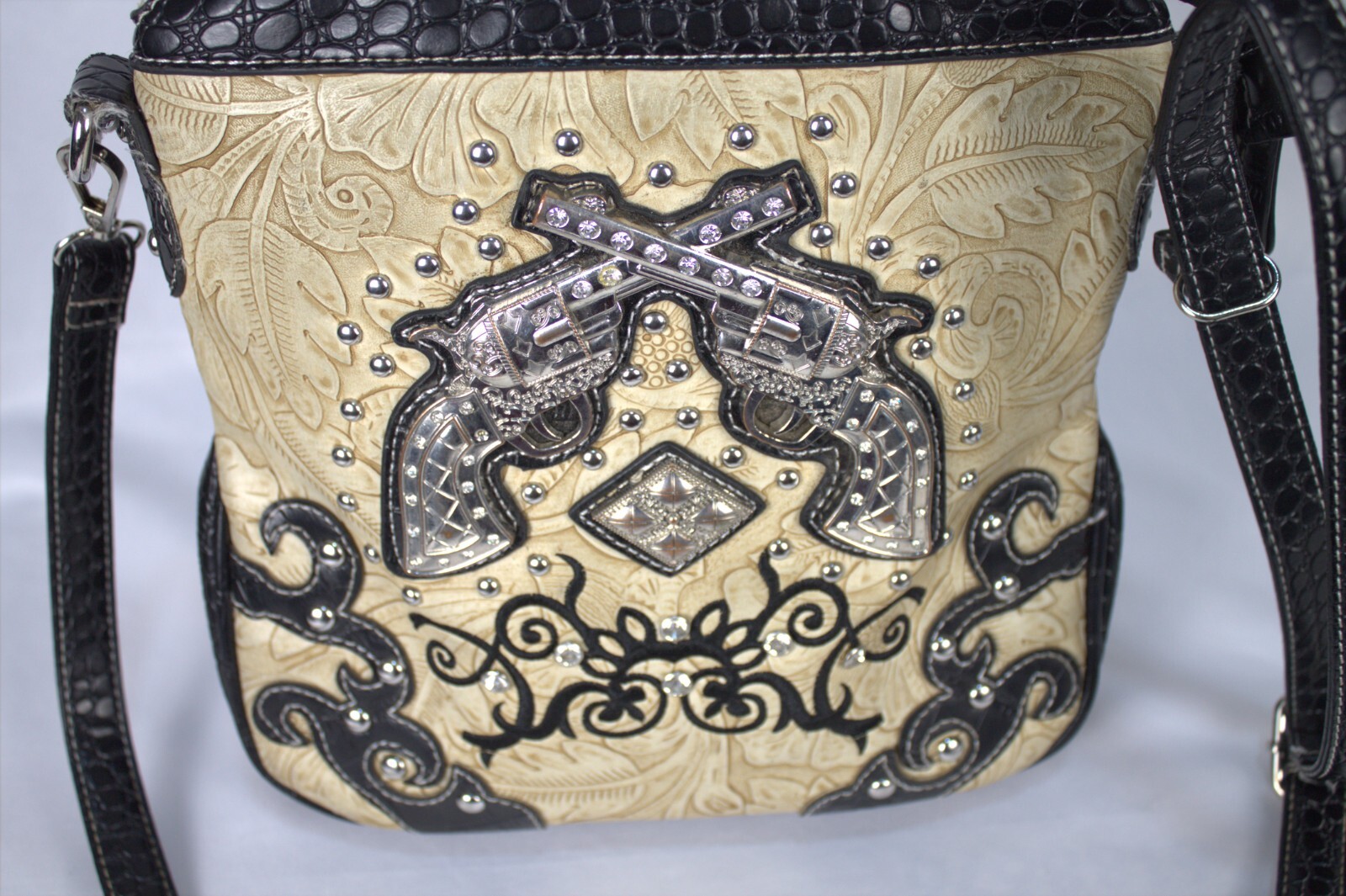 western style purse bling crossed Pistols Western cowgirl purse
