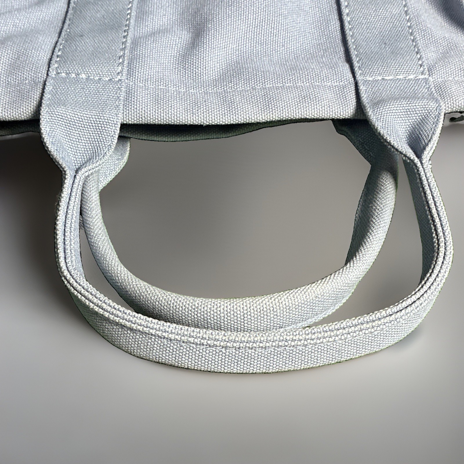 The Tote Bag Light Blue Canvas Mini Tote Crossbody Shoulder Bag Detachable Strap