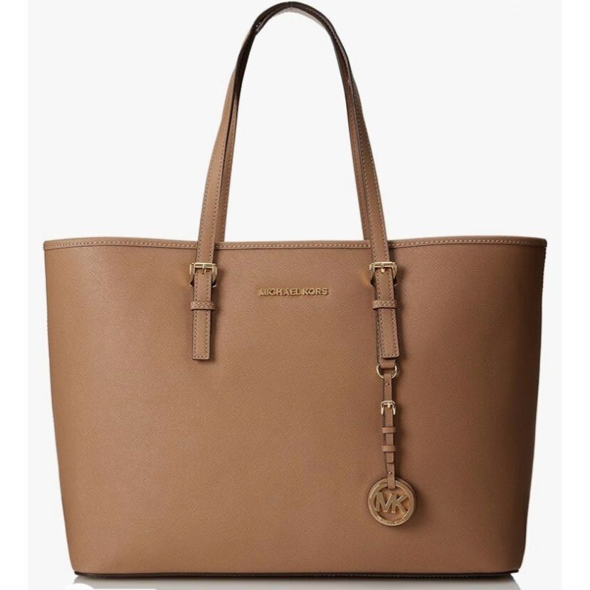 Michael Kors Handbag Medium Jet Set Multifunction Saffiano Dark Khaki NWOT