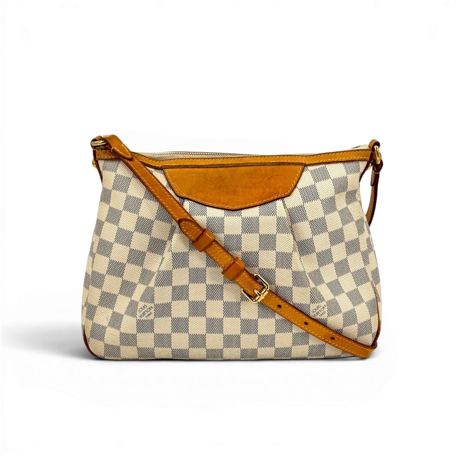 LOUIS VUITTON Siracusa PM Damier Azur Canvas Crossbody Shoulder Bag N41113