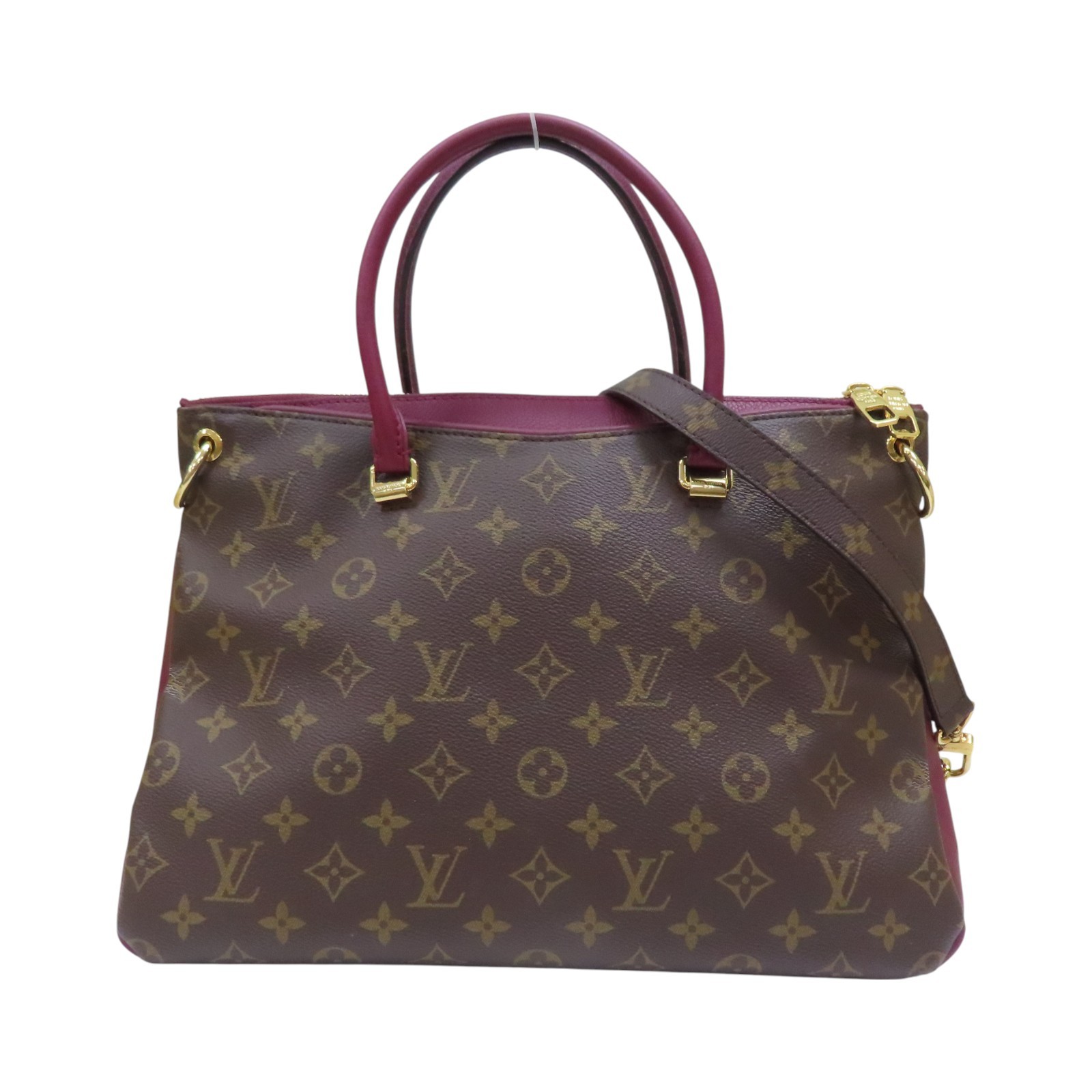 LOUIS VUITTON Palais Shoulder Handbag Monogram Canavs Brown Purple M42810