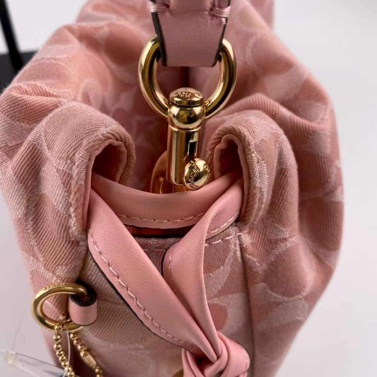 Coach CER68 Faye Shoulder Bag Light Pink Signature Denim Outlet 2WAY Japan