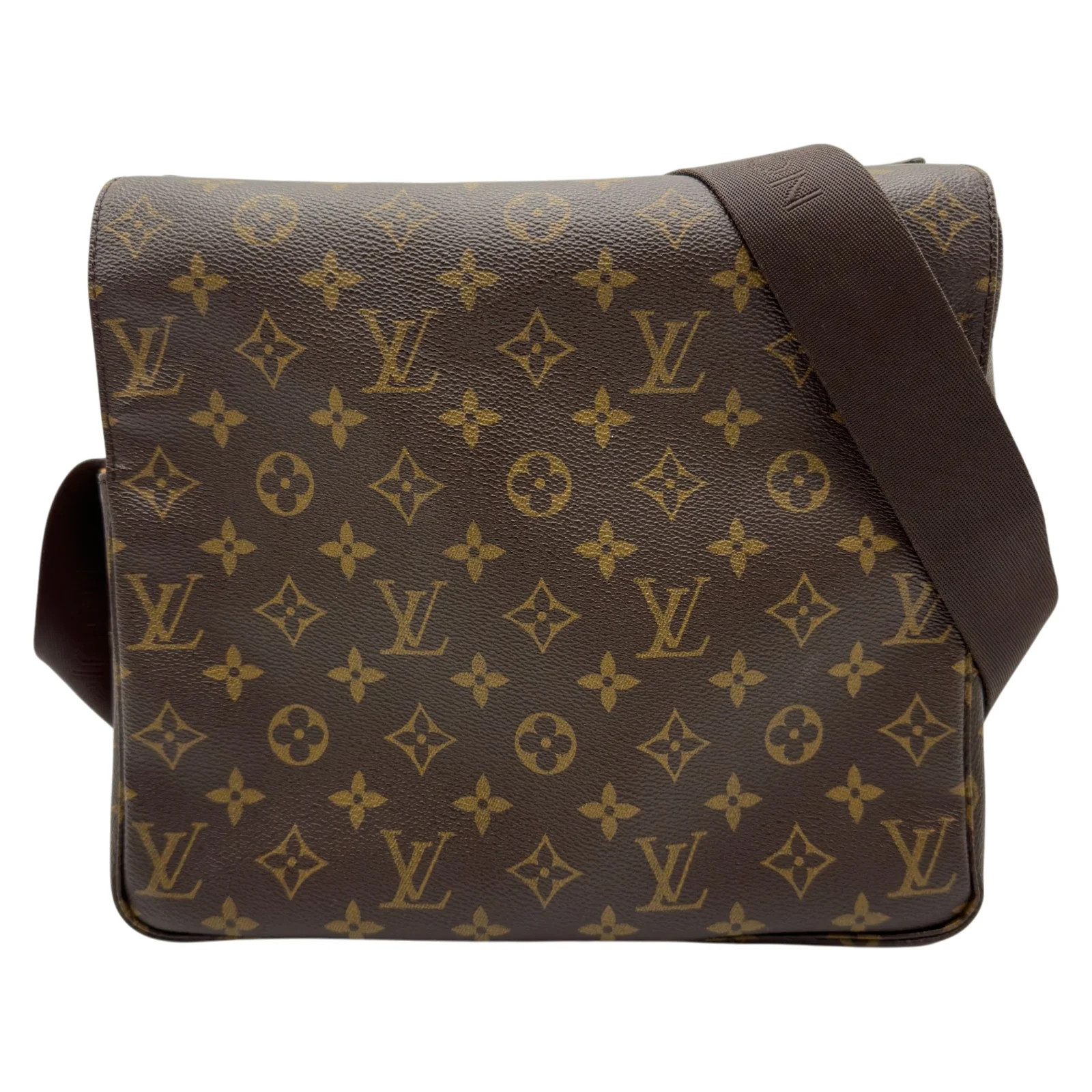 LOUIS VUITTON Naviugo Brown Leather Shoulder Bag M50205 #OKB3732