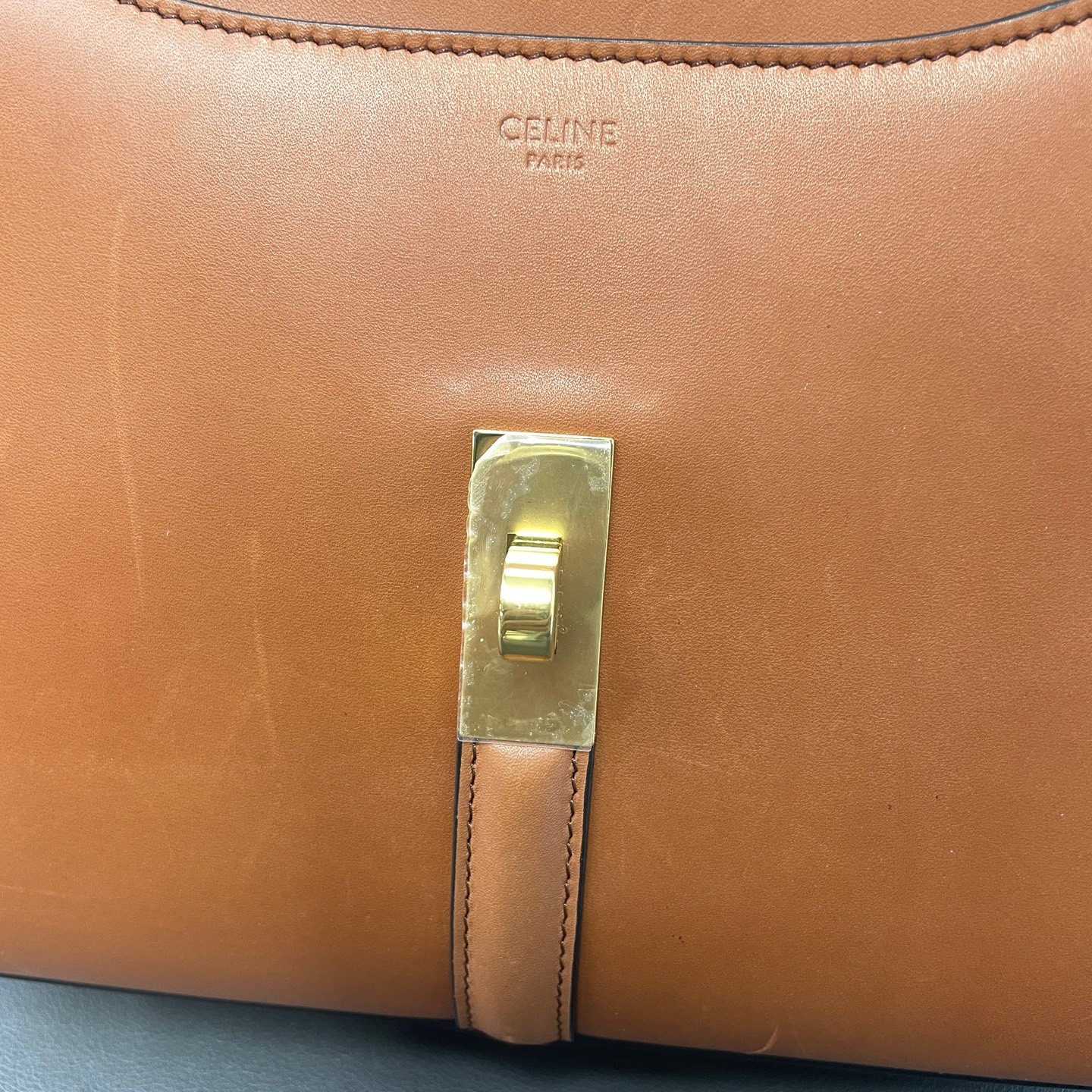 Celine 2022 Soft 16 Small Caramel Smooth Calf Leather 3 Way Bag Duty Paid