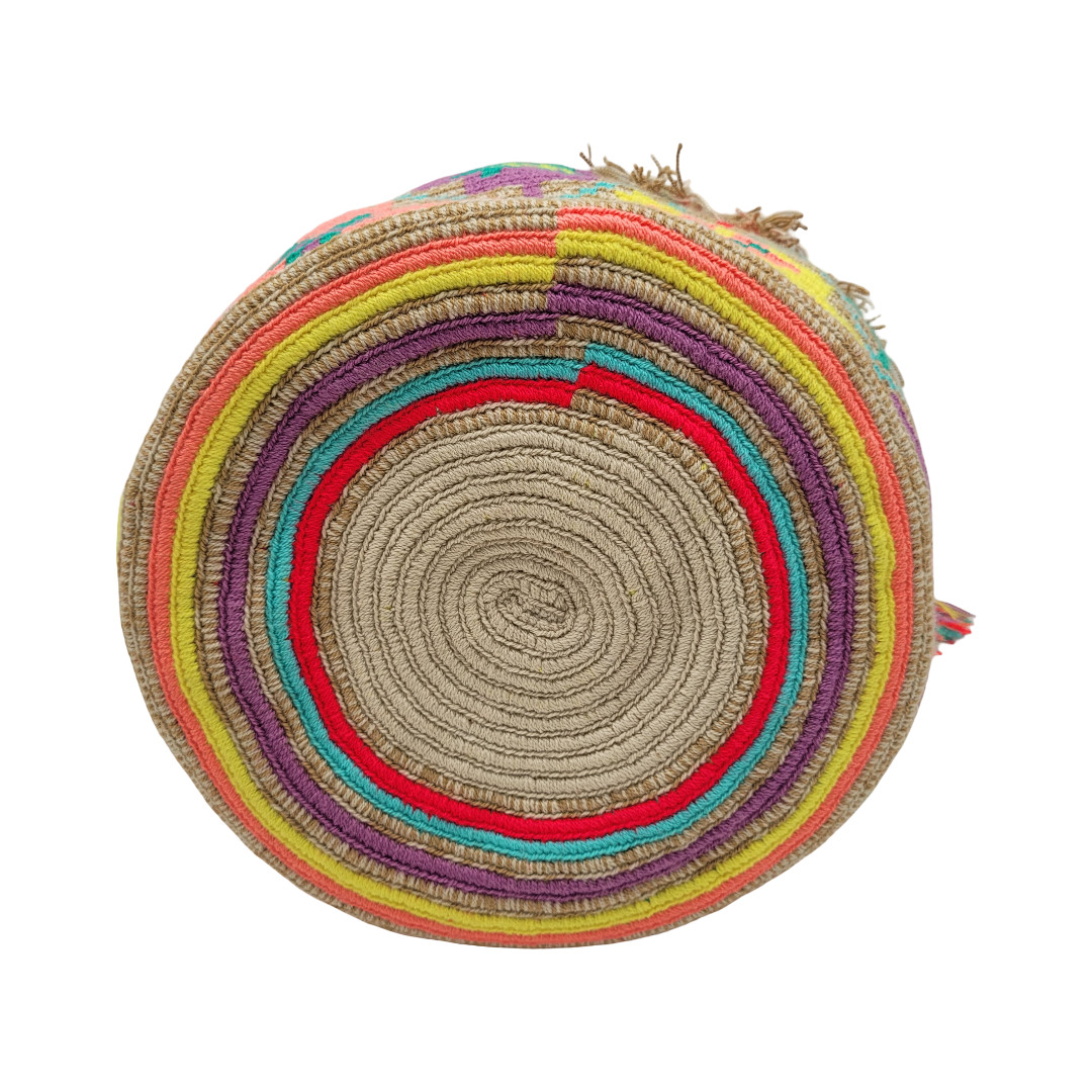 Colombian 🇨🇴 Handmade Large Wayuu Tribe MANY COLORS Mochila Bucket Boho Bag