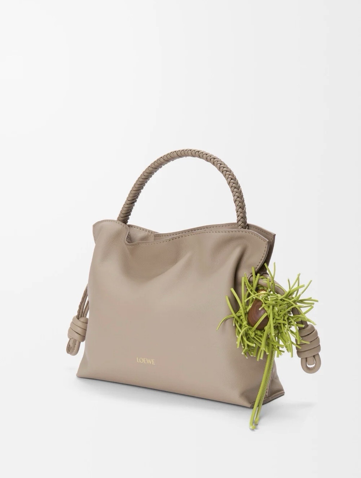 LOEWE Mini Flamenco Clutch Crossbody Bag in Sand w/two additional straps