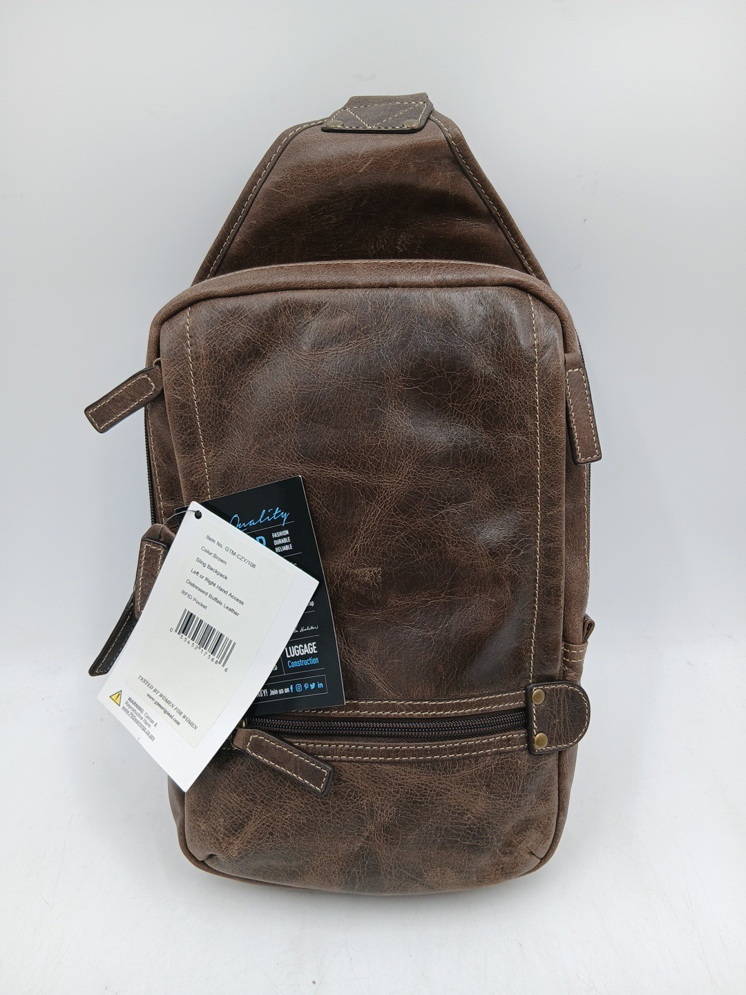 GTM Conceal and Carry Cross Body Sling Backback Distressed Buffalo (#C2-C2)