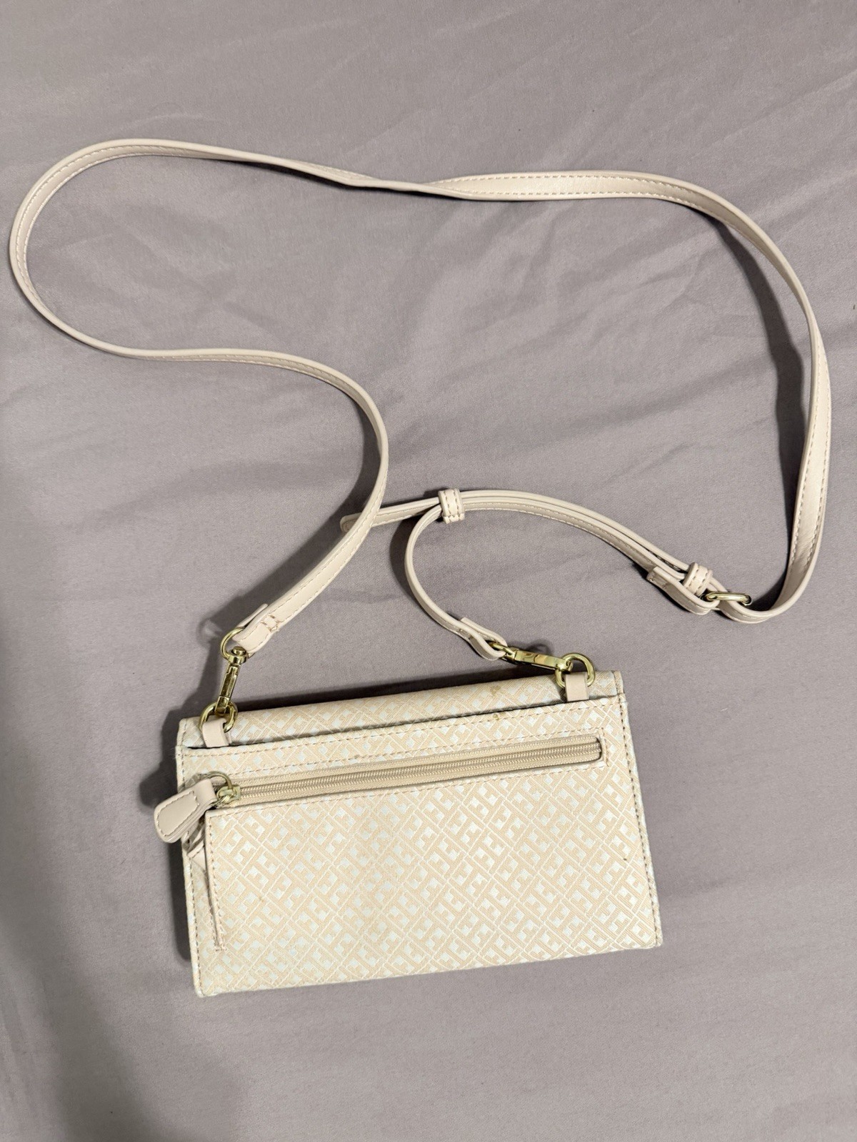 Tommy Hilfiger Black Monogram Tote Shoulder Bag Gold Logo Zip, Detachable Strap