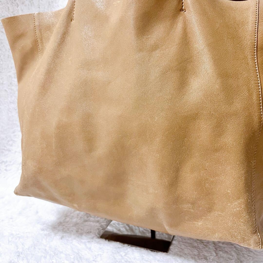CELINE Horizontal Cabas Beige Leather Tote Bag Large A4 Italy Dust Bag