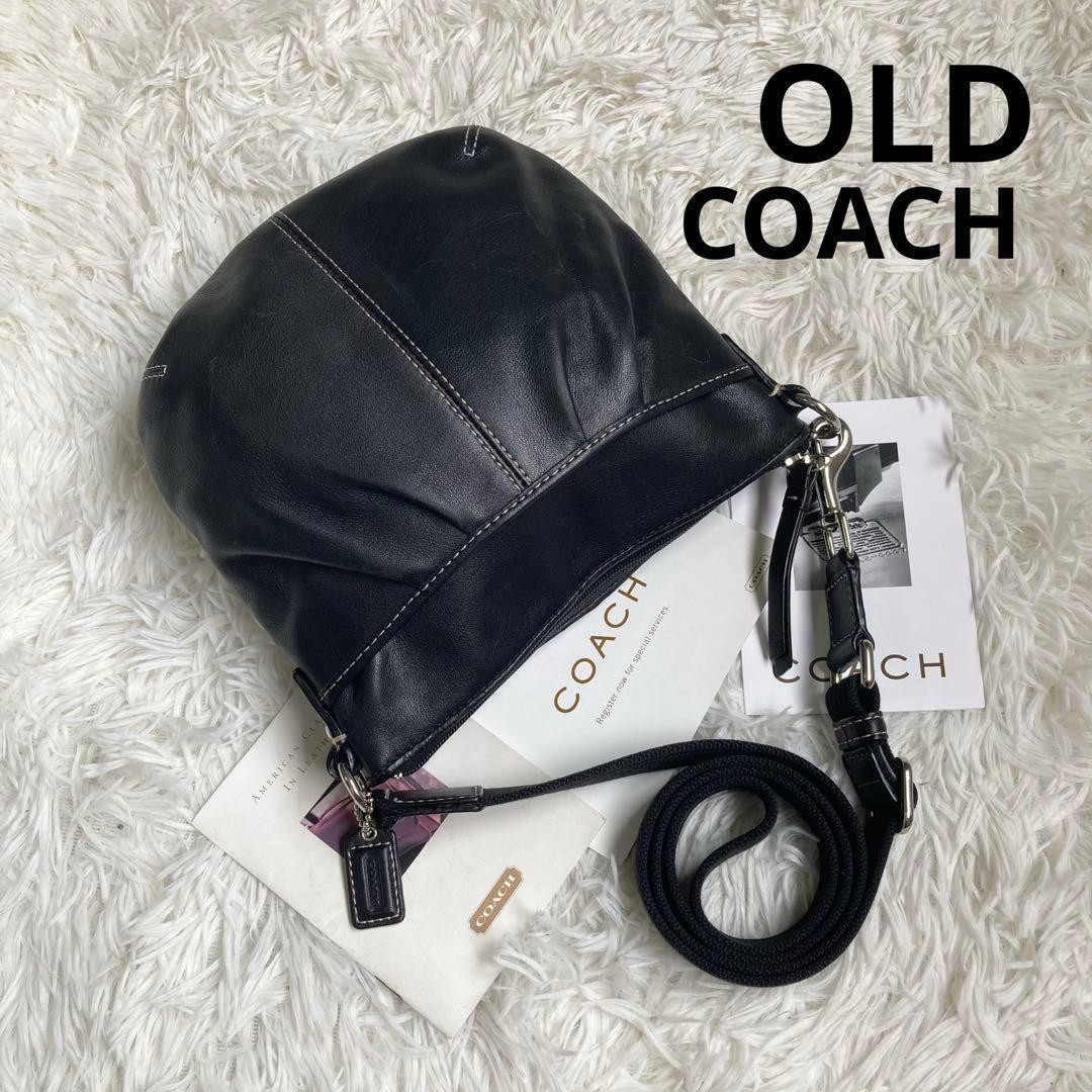COACH Old Coach Black Crossbody Body Bag Leather