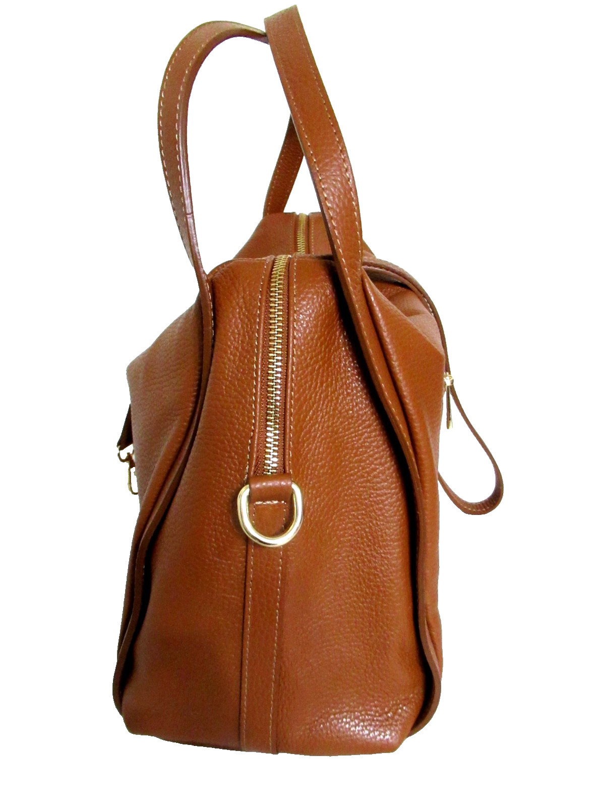 PREMIUM ITALIAN PEBBLED CALF LEATHER LARGE SHOULDER BAG HANDBAG – MADE IN ITALY
