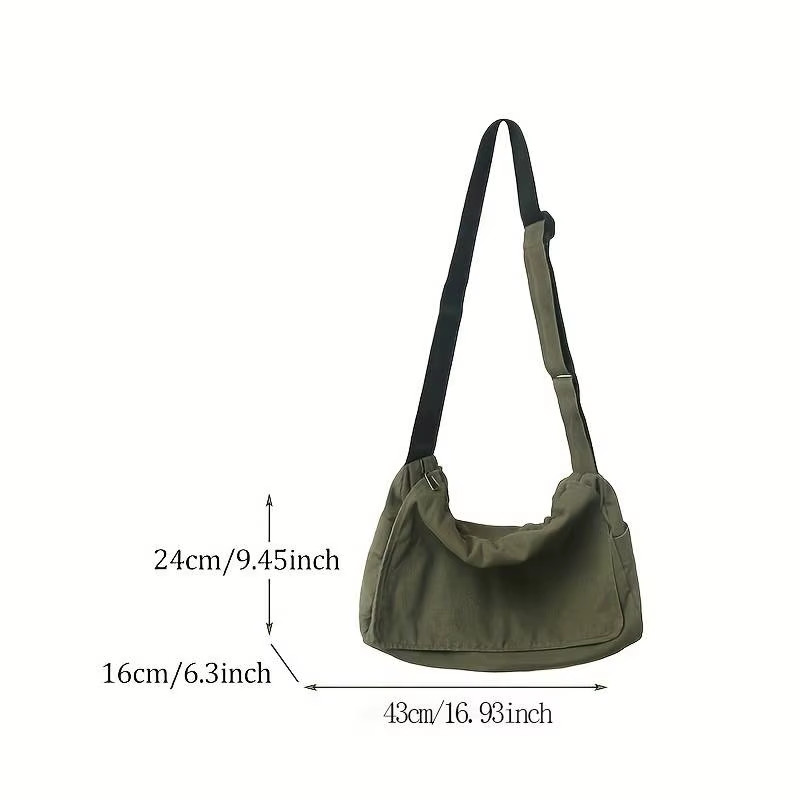 Women’S Messenger Bag Vintage Handbag Canvas Teenager Shoulder Tote Bags Casual