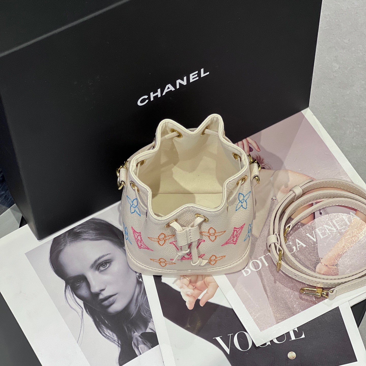 Louis Vuitton Nano Noé Bucket Bag Monogram Colorful Shoulder Bag [Duties Paid]