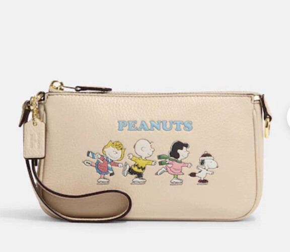 NWT Coach X Peanuts Nolita 19 With Snoopy And Friends Motif Leather Ivory CE858