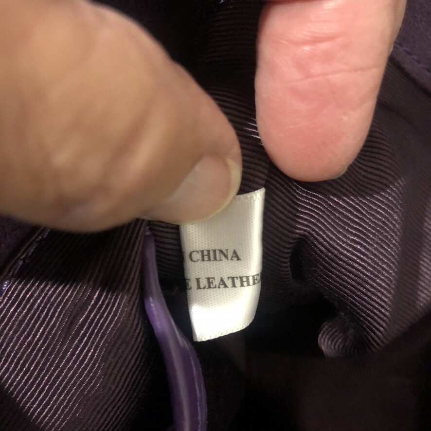 Audrey Brooke Genuine Leather Purple Tote (E0972)