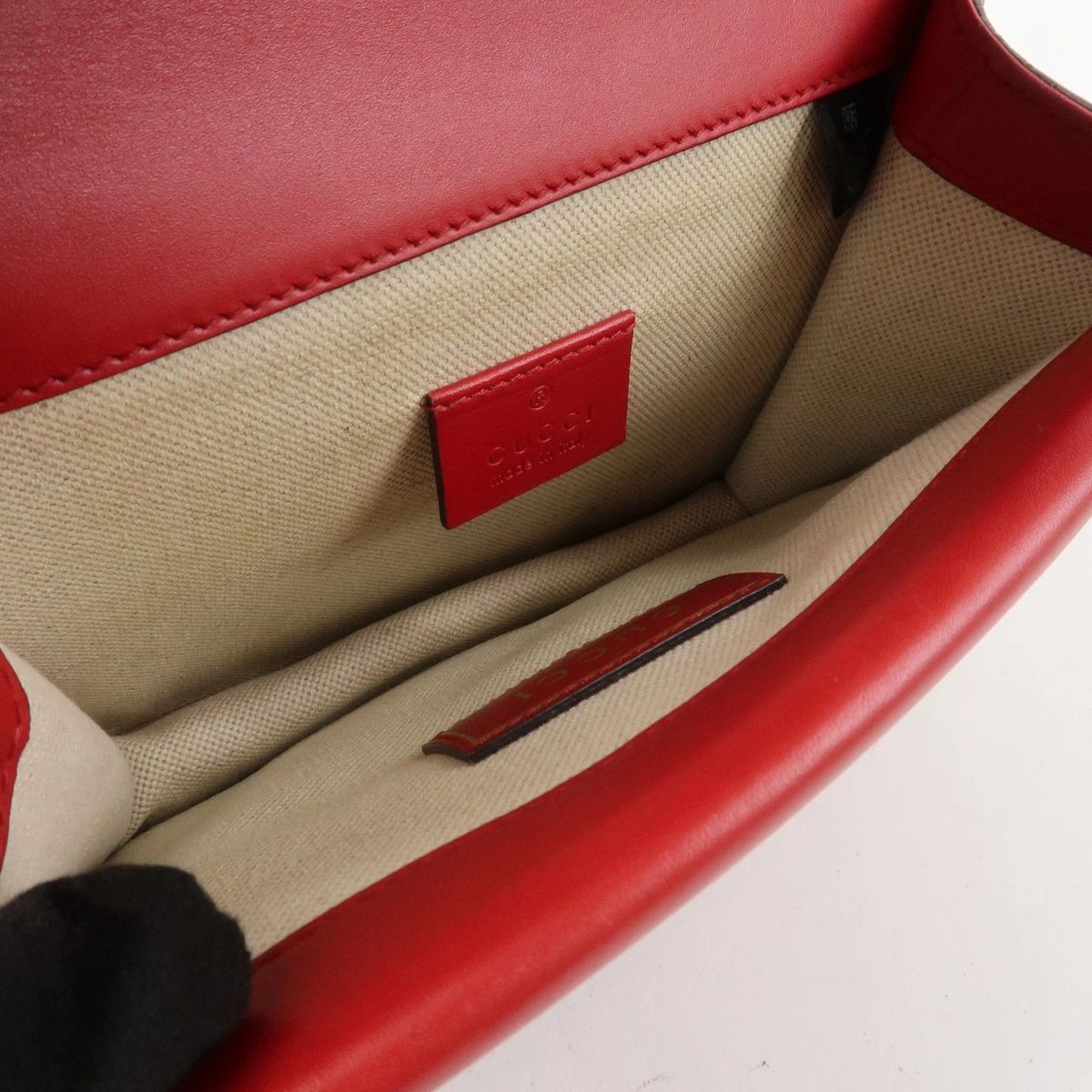 Gucci Dionysus Leather Shoulder Bag Red Limited Edition 421970 Authentic Used