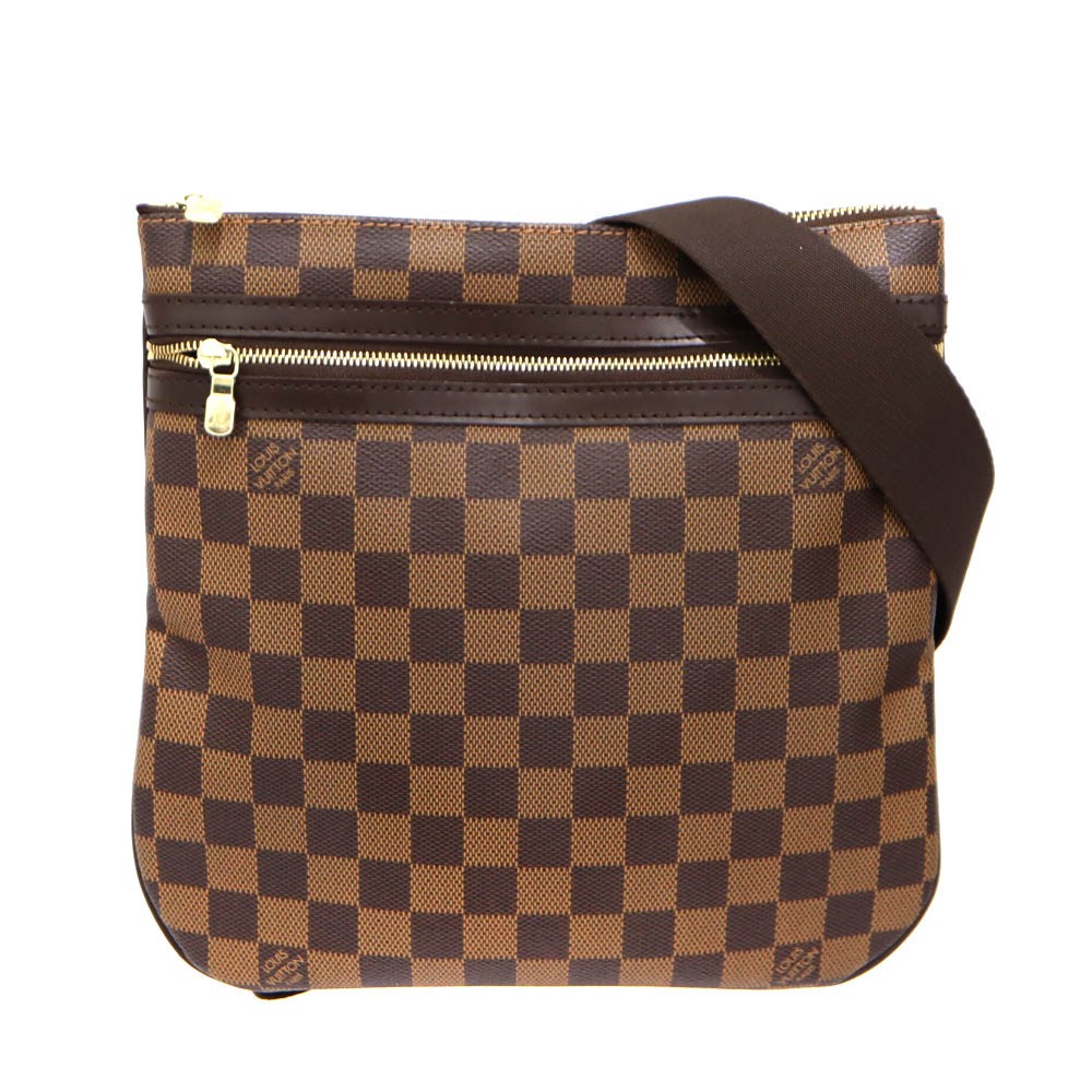 Louis Vuitton Pochette N51111 Canvas Ebene / Brown Shoulder Bag Women’s #KNB733